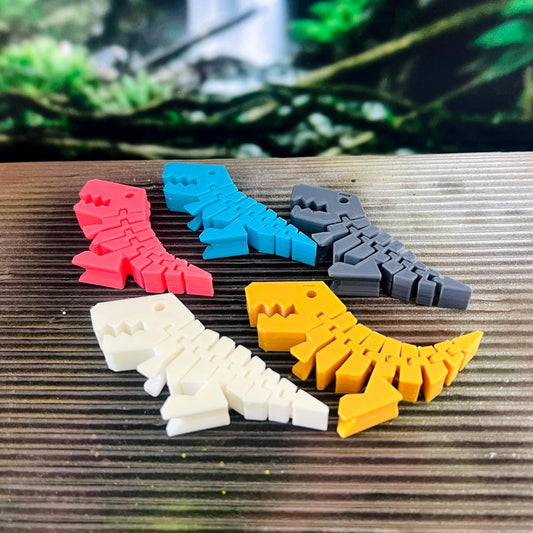 5x 3D Printed Flexible Toy Dinosaur / Articulated Dinosaur / Flexi T-Rex/ Fidget Toy