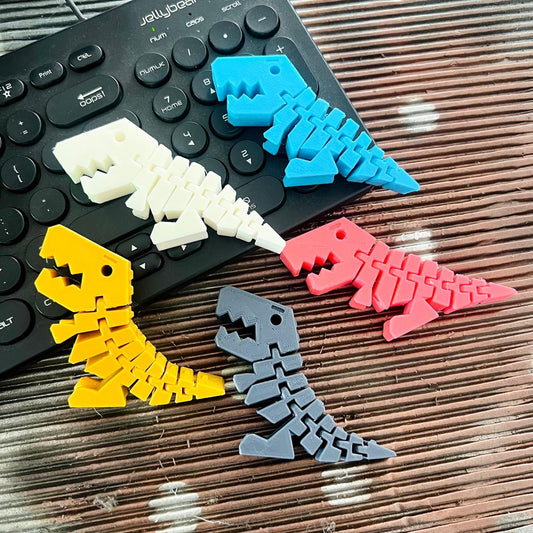 5x 3D Printed Flexible Toy Dinosaur / Articulated Dinosaur / Flexi T-Rex/ Fidget Toy