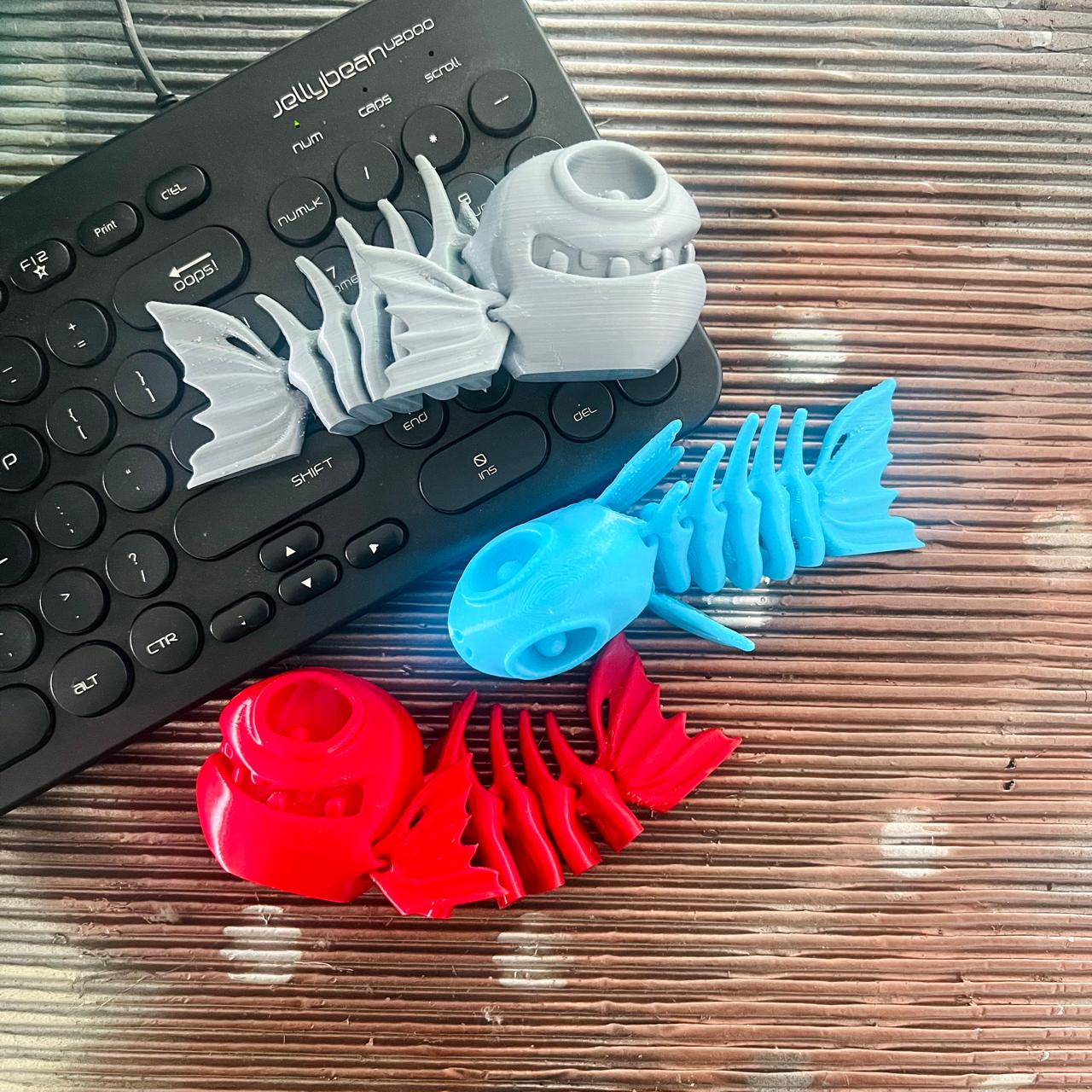 Articulated Toy - 3x Flexi Print-in-Place Fish