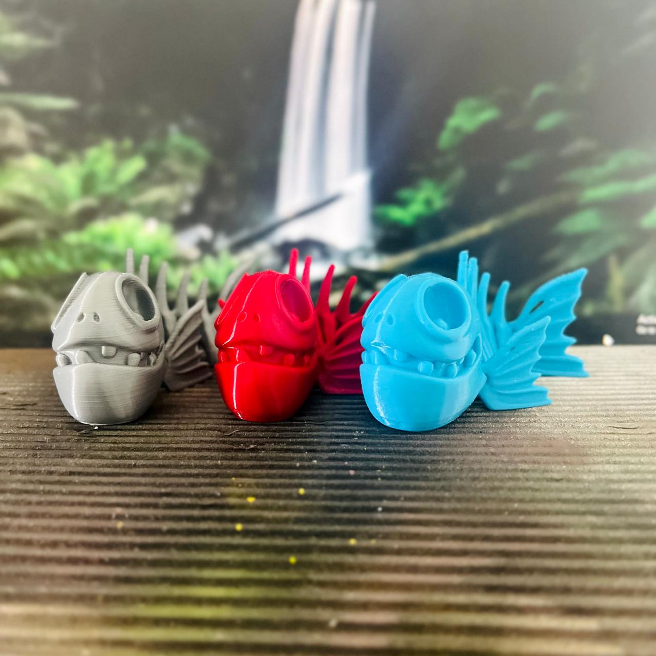 Articulated Toy - 3x Flexi Print-in-Place Fish