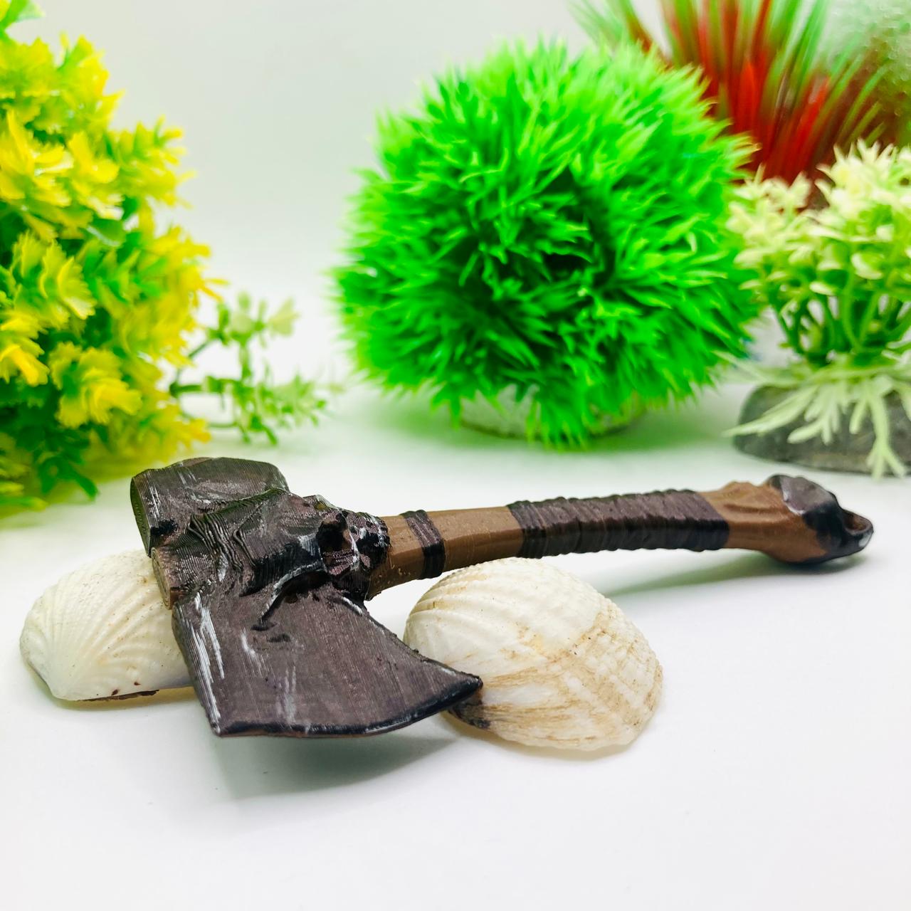 Skull Axe Keychain