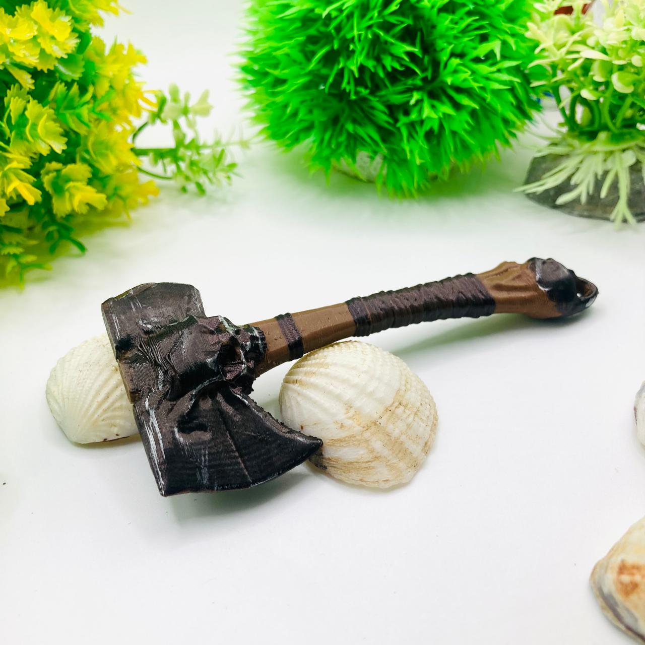 Skull Axe Keychain