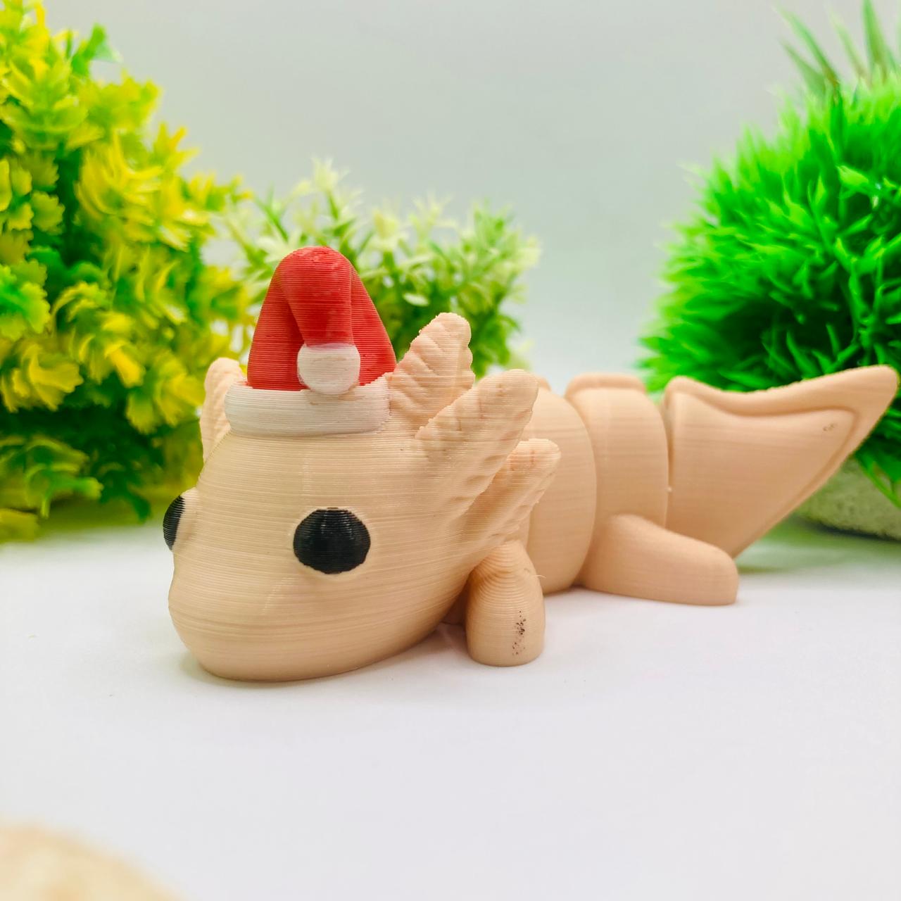 Articulated Pocket Pets – 3x Christmas Baby Axolotl