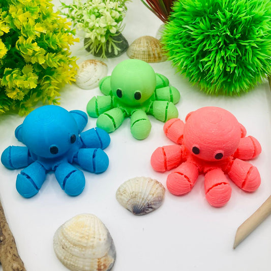 Articulated Pocket Pets – 3x Cute Octopus