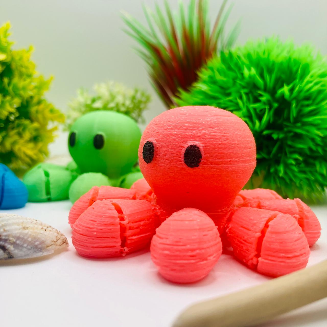Articulated Pocket Pets – 3x Cute Octopus