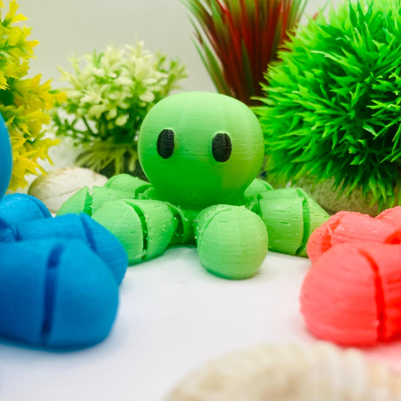 Articulated Pocket Pets – 3x Cute Octopus