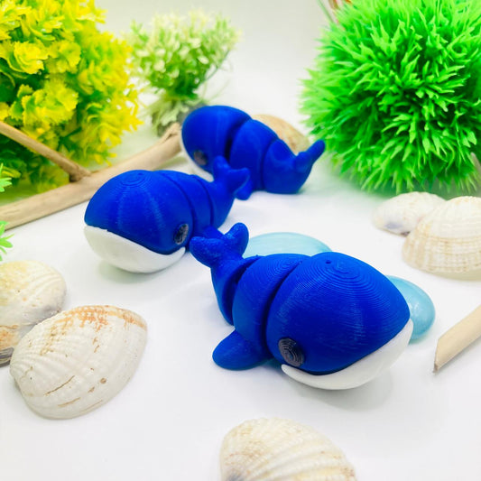 Articulated Pocket Pets – 3x Baby Blue Whale