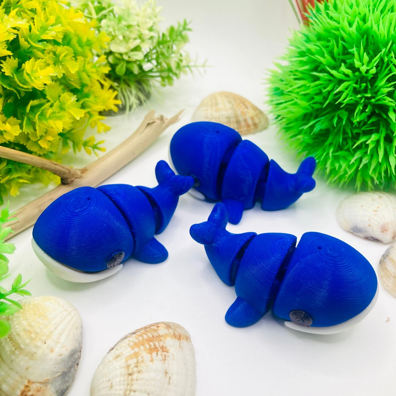 Articulated Pocket Pets – 3x Baby Blue Whale