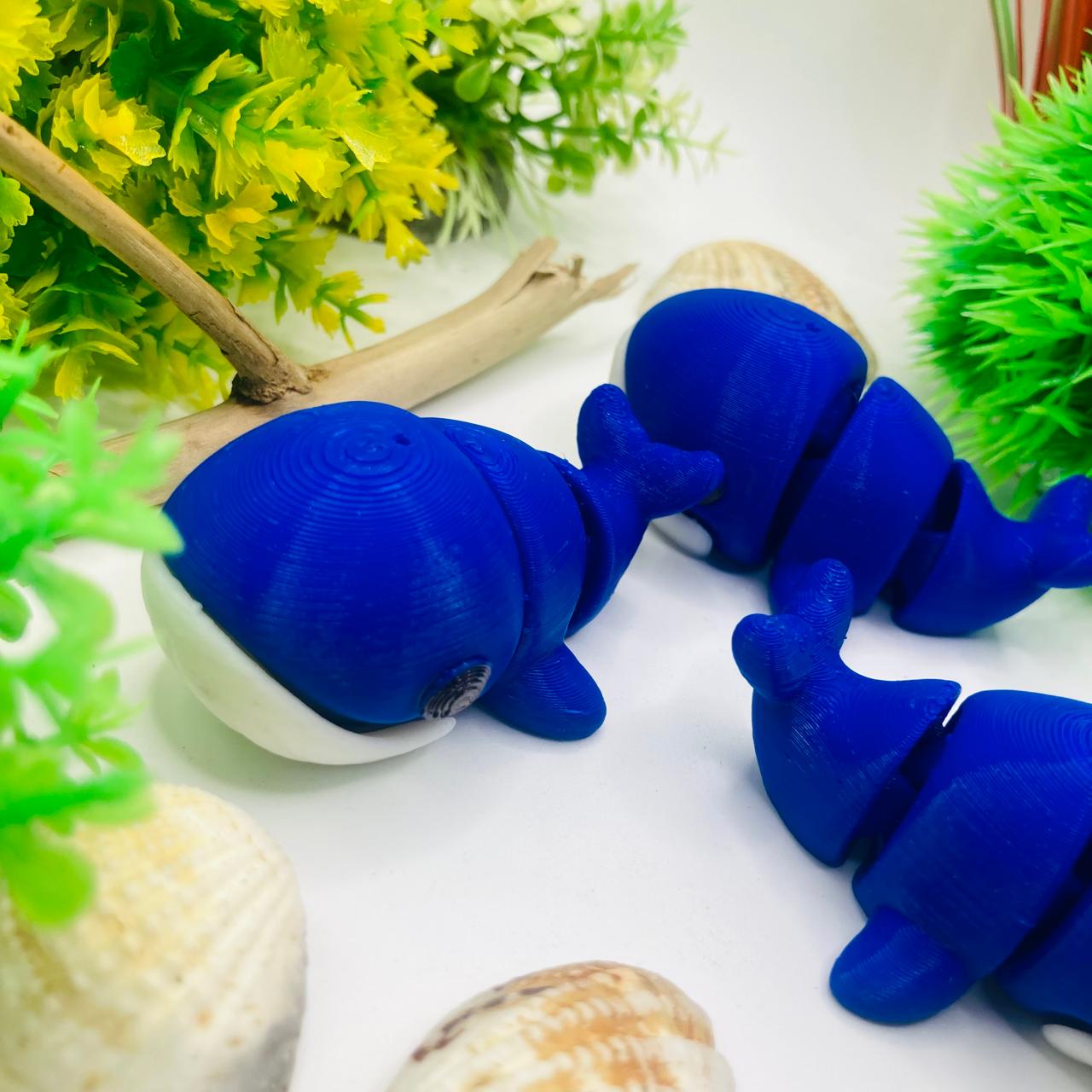 Articulated Pocket Pets – 3x Baby Blue Whale