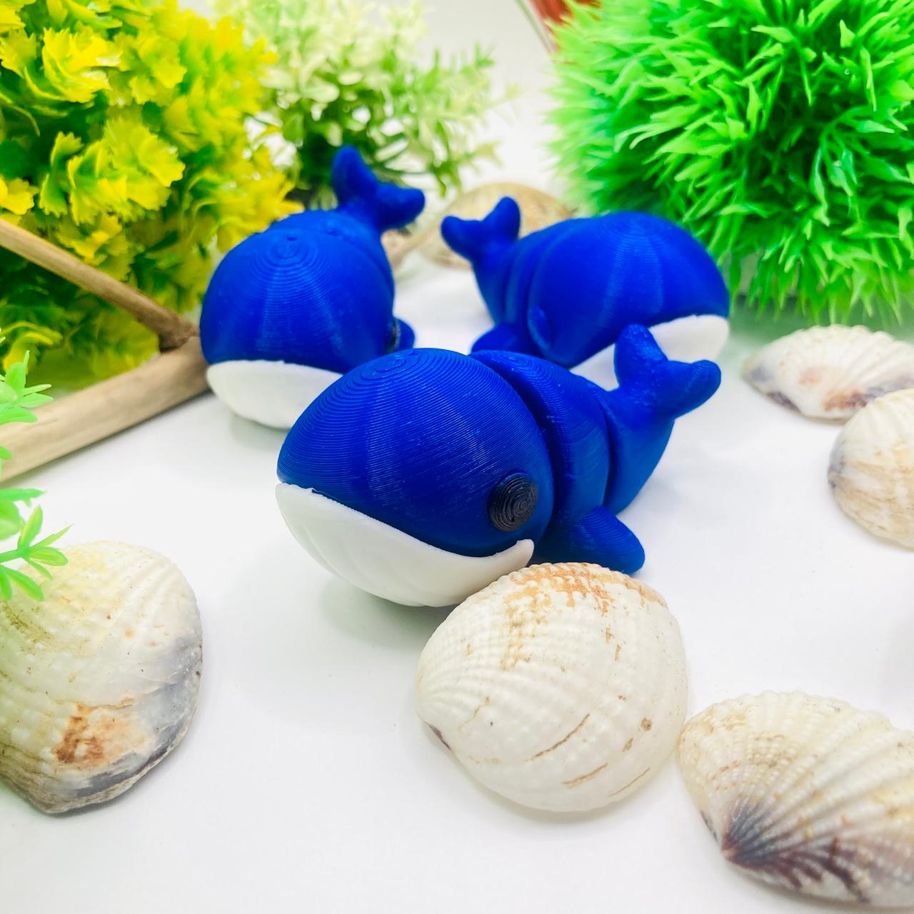 Articulated Pocket Pets – 3x Baby Blue Whale