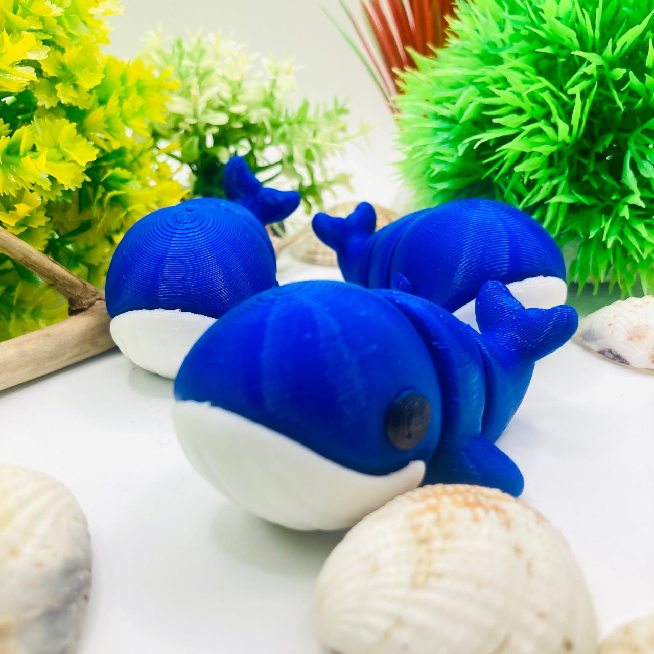 Articulated Pocket Pets – 3x Baby Blue Whale