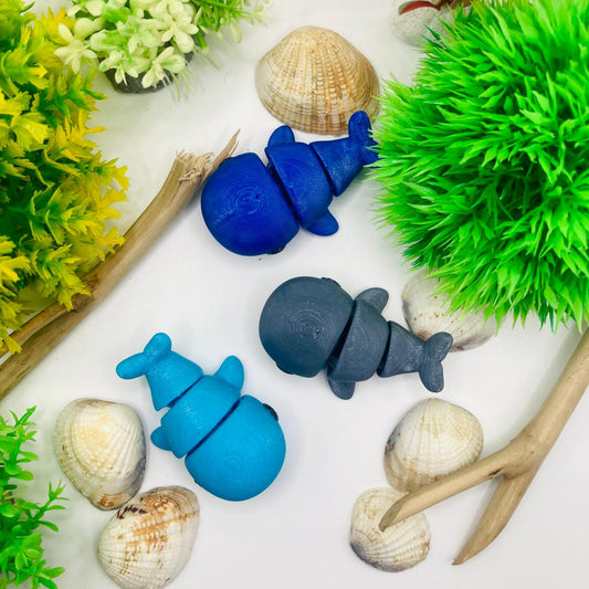 Articulated Pocket Pets – 3x Baby Whale