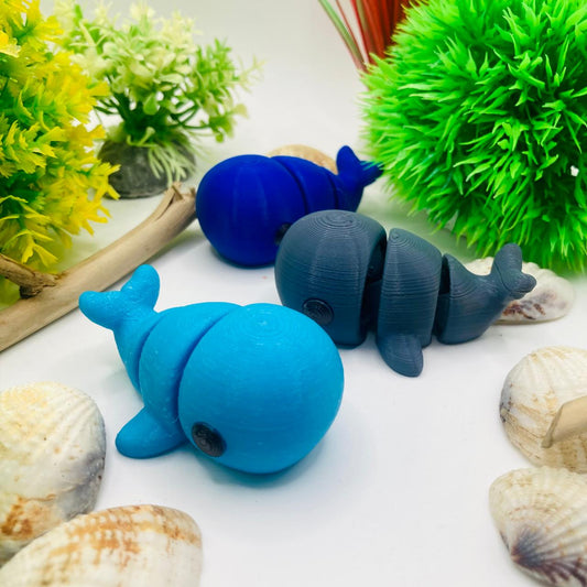 Articulated Pocket Pets – 3x Baby Whale