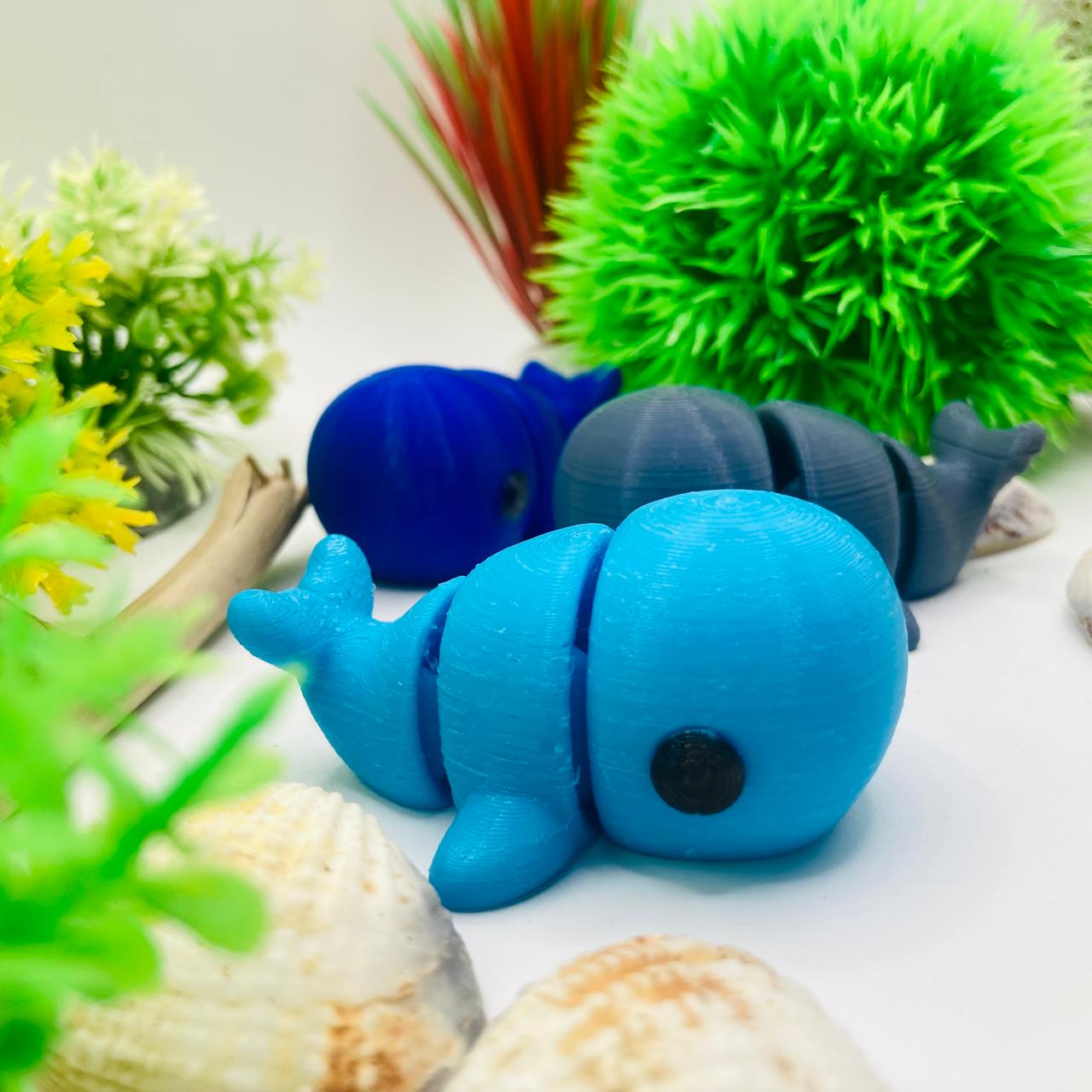 Articulated Pocket Pets – 3x Baby Whale