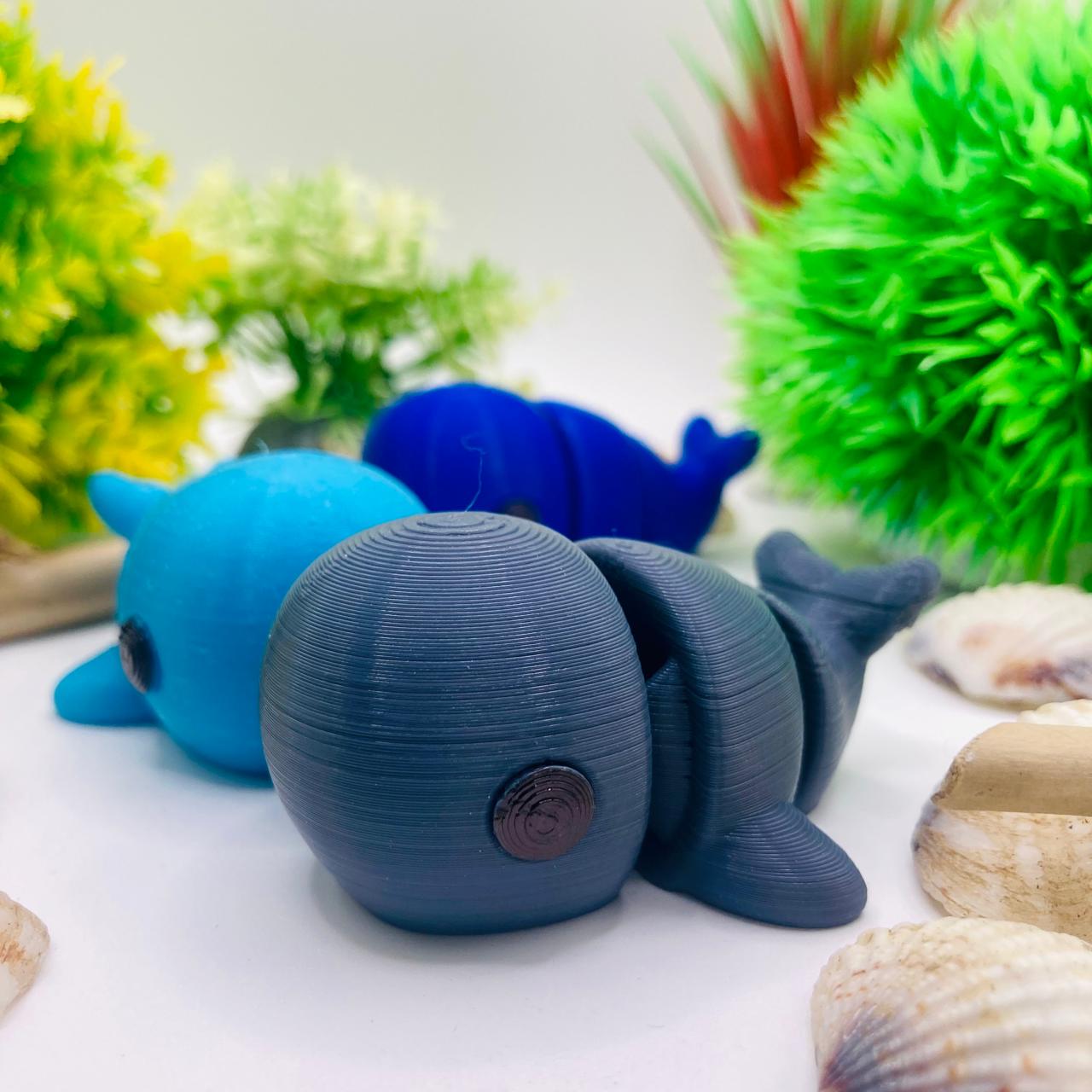 Articulated Pocket Pets – 3x Baby Whale