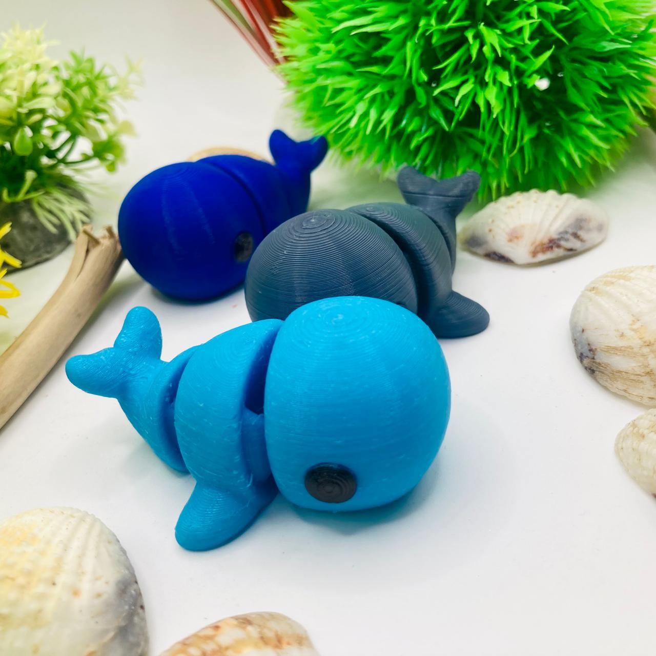 Articulated Pocket Pets – 3x Baby Whale