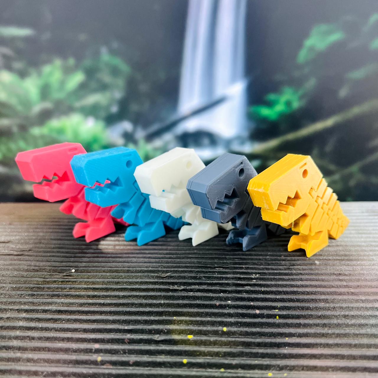 5x 3D Printed Flexible Toy Dinosaur / Articulated Dinosaur / Flexi T-Rex/ Fidget Toy
