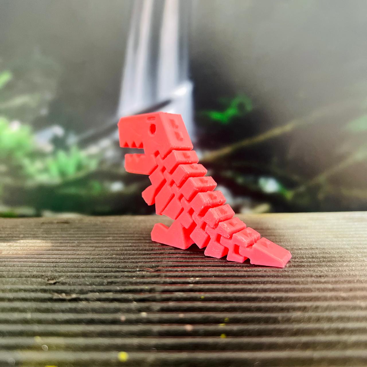 5x 3D Printed Flexible Toy Dinosaur / Articulated Dinosaur / Flexi T-Rex/ Fidget Toy