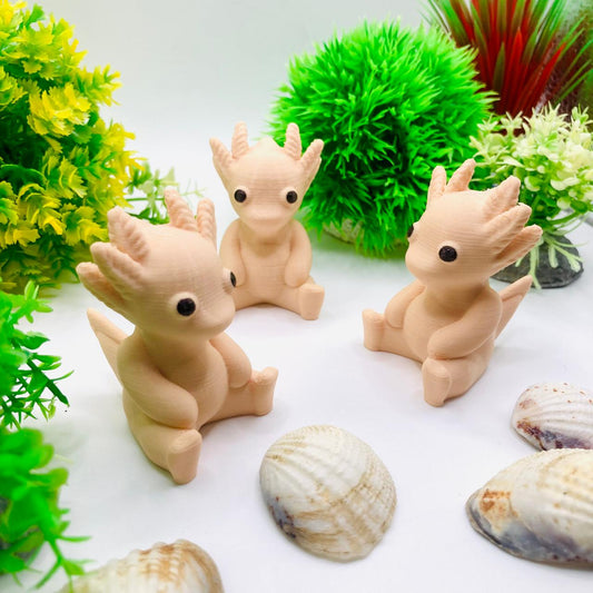 Pocket Pets – 3x Axolotl Sculpture