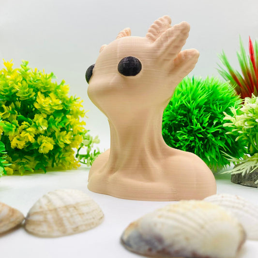 Alien Axolotl Sculpture Bust
