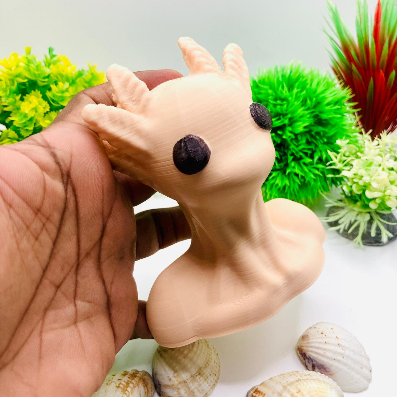 Alien Axolotl Sculpture Bust
