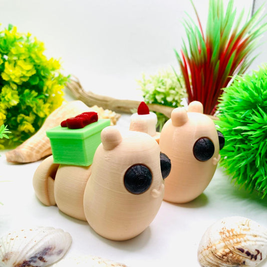 Articulated Pocket Pets – 2x Baby Snail with Gift and Candle