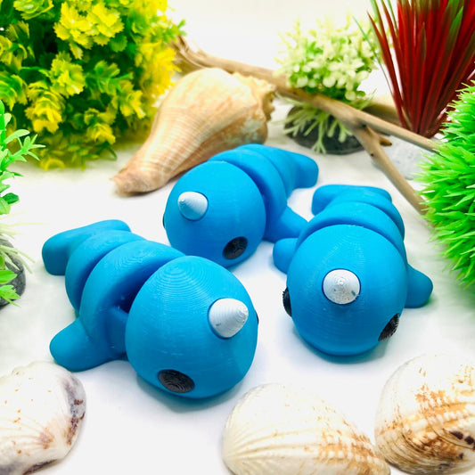 Articulated Pocket Pets – 3x Baby Narwhal
